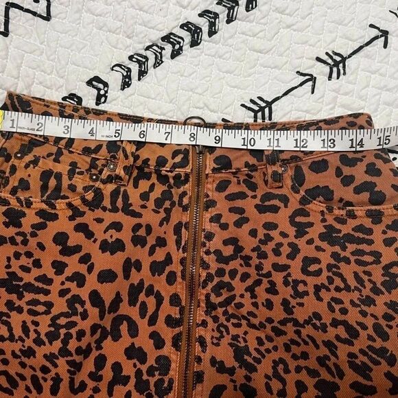 Free people Leopard Print Denim We The Free Mini Skirt by we the Free 27 4 - Picture 11 of 13